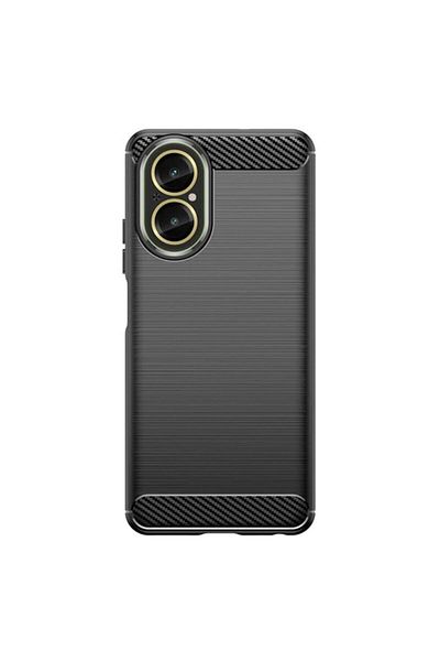 Dali Protective Case Compatible with Realme C67 4G, Carbon Silicone, Black