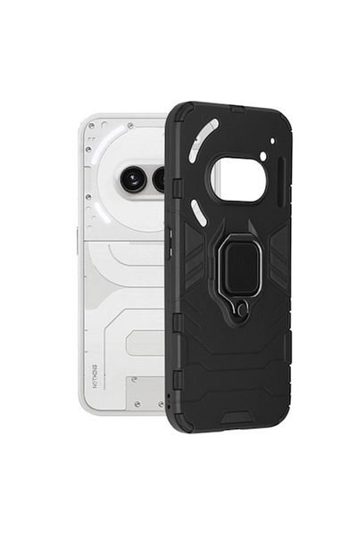 Dali Protective Armor Case compatible with Nothing Phone 2a, Silicone Shield, with Magnetic Ring, TPU, Bl