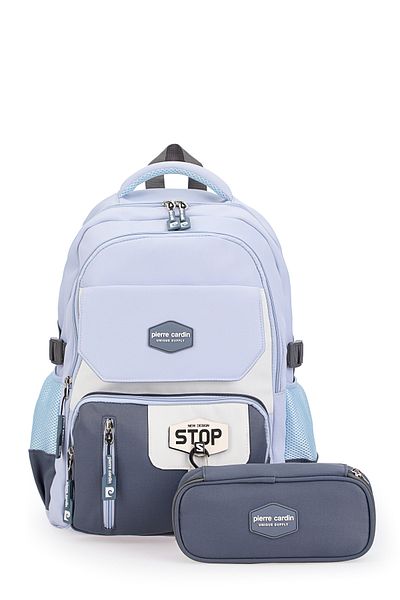 Pierre Cardin Set of 2 School Bags Unisex Children's Multi-Eye Backpack School Bag and Pen Holder 07Pc1916