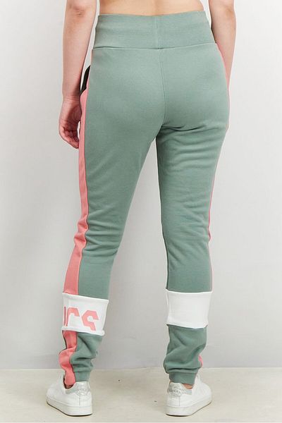 Asics Women Slim Fit Fitness And Training Colorblock Pants, Slate Grey Combo