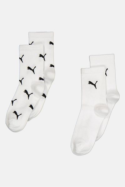 Puma Women 2 Pairs Brand Logo Classic Socks, Multicolor