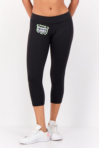 Reebok Women Sportswear Fit 3/4 Running Leggings, Black
