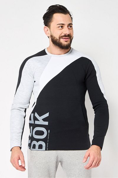 Reebok Men Sportswear Fit Long Sleeve Outdoor Sweatshirt, Multicolor