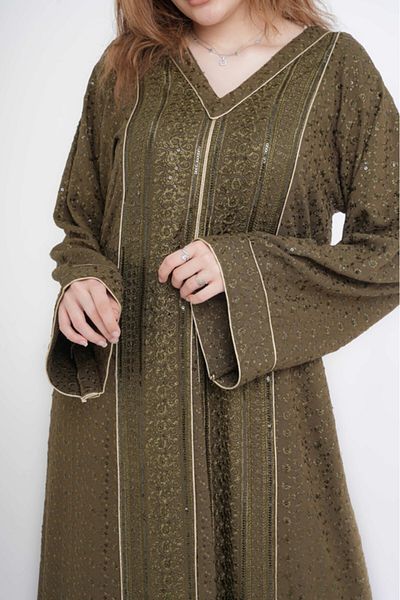 IKKXA Regal Spark Embroidered Jalabiya