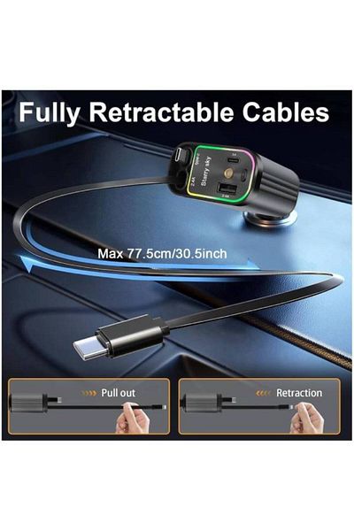 TERRION جهاز عرض ضوئي ليلي مرصع بالنجوم قابل للسحب مع كابل شحن USB C 4 في 1 وجهاز عرض LED مرصع بالنجوم للهواتف