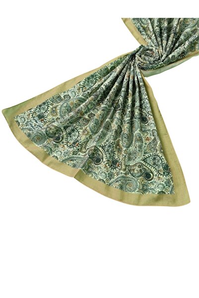 mim eşarp Σάλι Vav Ιππεκ Μαλακό Βαμβάκι με Εθνοτική Δαντέλα 75x190 εκ.