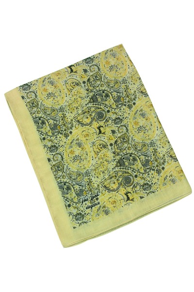 mim eşarp Vav Silk Soft Cotton Ethnic Patterned Shawl 75X190 cm