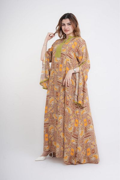 IKKXA Patterns Printed Jalabiya
