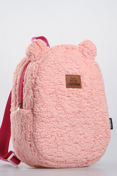 Minilee Teddy Plush Pink 0-8 Ani - Rucsac pentru copii de grădiniță și grădiniță
