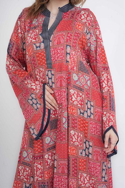 IKKXA Printed Bloom Luxe Jalabiya