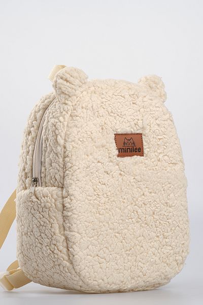 Minilee Teddy Plush Beige 0-8 Years - Nursery, Kindergarten Children's Backpack