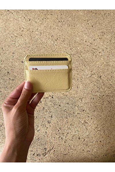 mlio Yellow Leather Card Holder Wallet Minimalist and Elegant Design
