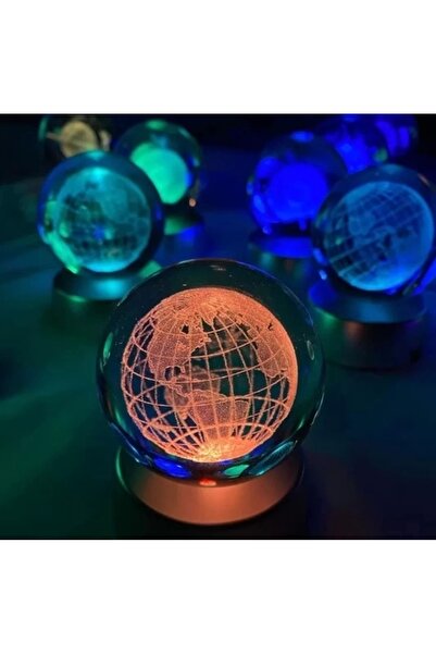 sedu Dünya Plastik Altlıklı Işıklı Cam Küre