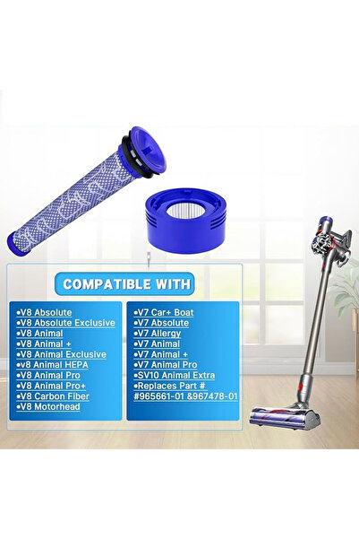 RotRever Φίλτρο Hepa συμβατό με ασύρματη ηλεκτρική σκούπα Dyson V7 V8, Φίλτρο Hepa συμβατό με Dyson V8 V7 Animal-2 τεμάχια