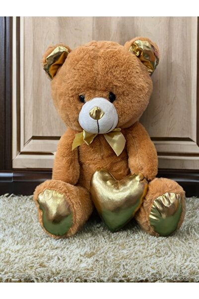 Zülal kozmetik Peluş Ayıcık Altın Kalpli - Lüks ve Sevimli