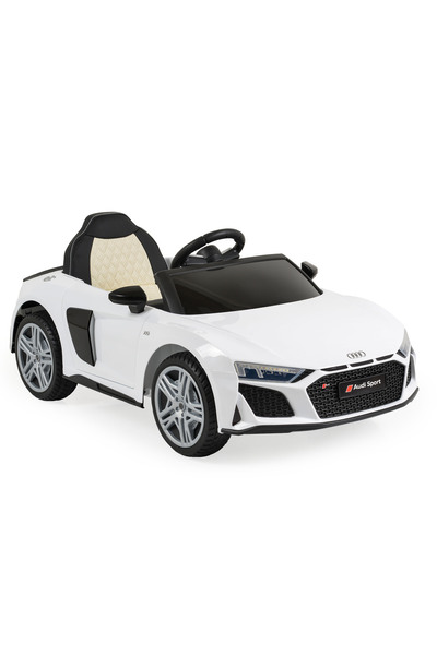 Audi Mașinuță Electrică Copii 3–8 Ani R8 Spyder White – 2 Motoare, Telecomand...