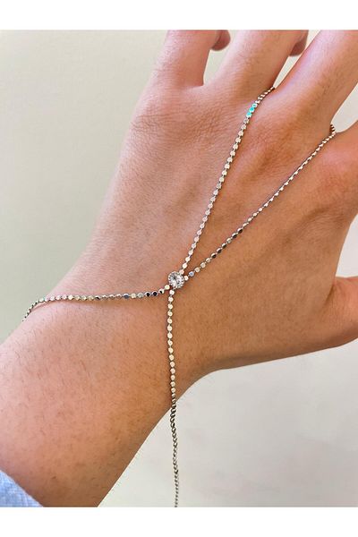 MyladyAccessoriess حجر واحد وتفاصيل سلسلة مطحونة شاهميران