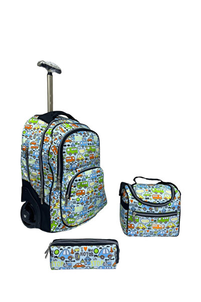 ZippyPack 3-Piece Rolling School Set, 18-Inch Wheeled Backpack with Matching ...