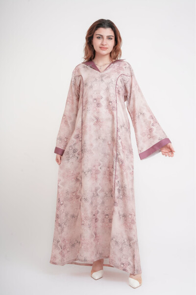 IKKXA Elegant Patterns Collared Jalabiya