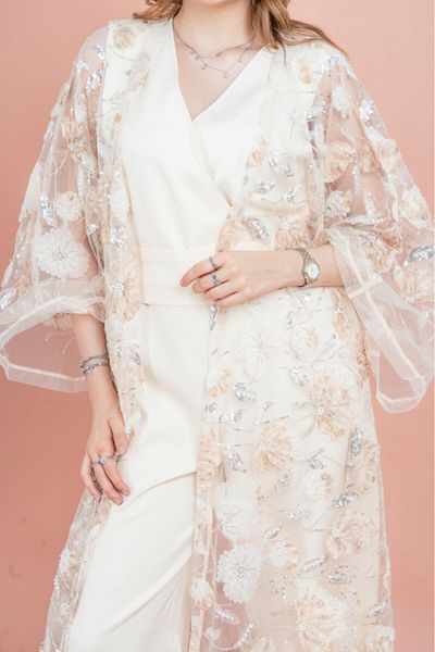 IKKXA Modern Floral Fusion Abaya