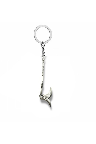 Herşey Nota Axe Figured Keychain – Zamak Metal Unisex Mythological and Gothic Accessory