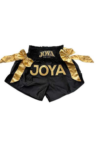 Joya Art Black Ribbon Detailed Kick Boxing Muay Thai Shorts