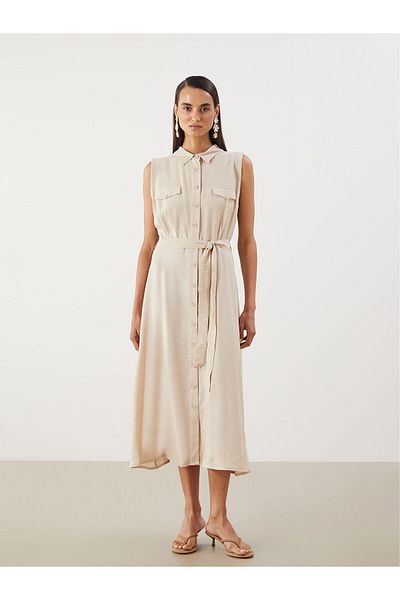 LC Waikiki New Season Waist Belted Shirt Dress