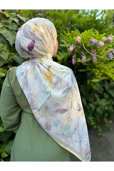 ESSLERA Şal moale cu model de flori de crin
