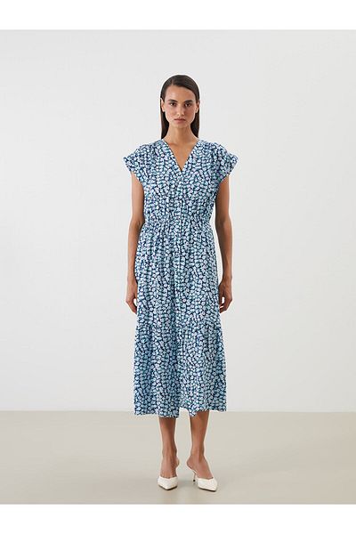 LC Waikiki Rochie cu decolteu în V cu talie florală