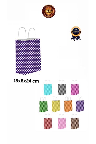 figanlar ambalaj 1. Calitate PURPLE CHECKED 18X8X24cm Pungă de hârtie/Pungă c...