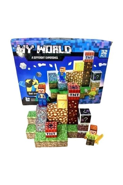 MASHASHOP Magnetic Construction Set, Enter the Virtual World, Minecraft, Multicolor, 87 Pieces