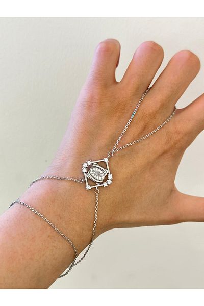 MyladyAccessoriess Zircon Stone and Eye Detail Şahmeran