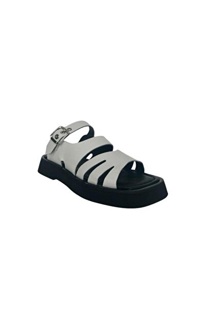 KEMAL TANCA 862 M-608 Women's Khaki Leather Sandals