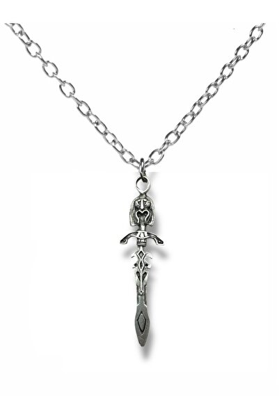 Herşey Nota قلادة للجنسين مع شكل سيف - إكسسوار مطلي بالزاماك القوطي والخيالي ...