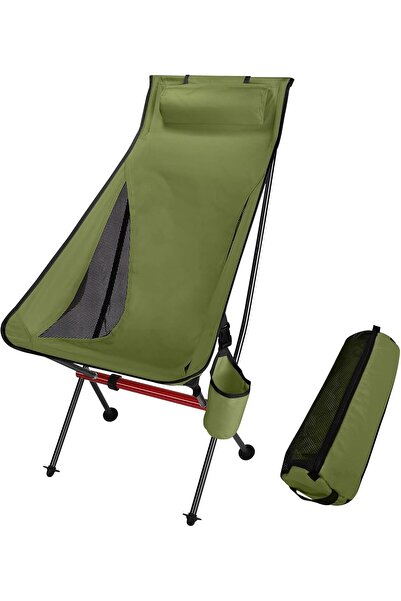 Smooth Incorporated Taşıma Çantalı Pratik Kamp Sandalyesi İthal Bej Yeşil Ren...