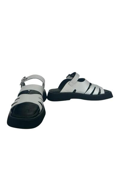 KEMAL TANCA 862 M-608 Women's Khaki Leather Sandals