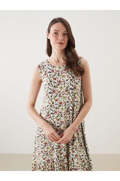LC Waikiki Rochie florală în formă de A cu decolteu
