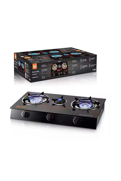 raf Portable Stove with 3 Burners - GPL Cylinder, Camping, Outdoor Cooking, R 8052