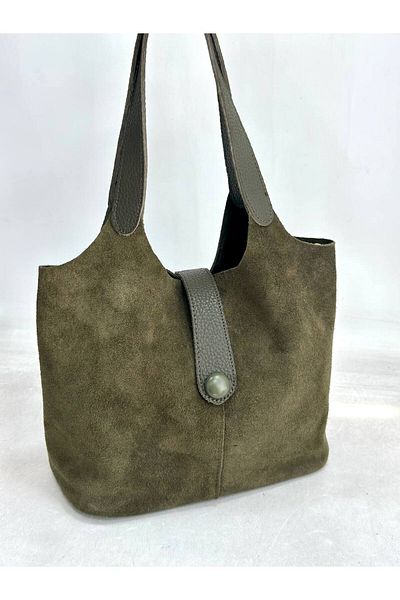 My Easy Shop Women's Bag Genuine Suede Leather Shoulder Bag