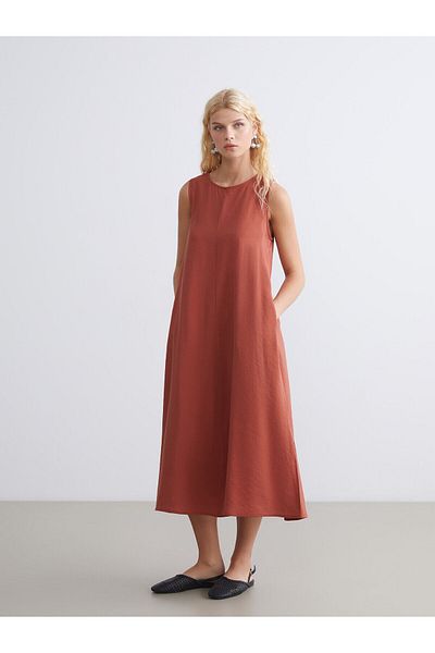 LC Waikiki Rochie din amestec modal cu decolteu