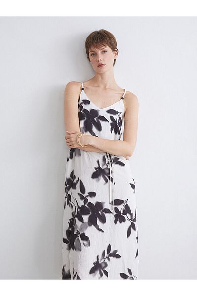 LC Waikiki Rochie în formă de A cu guler pătrat și bretele florale