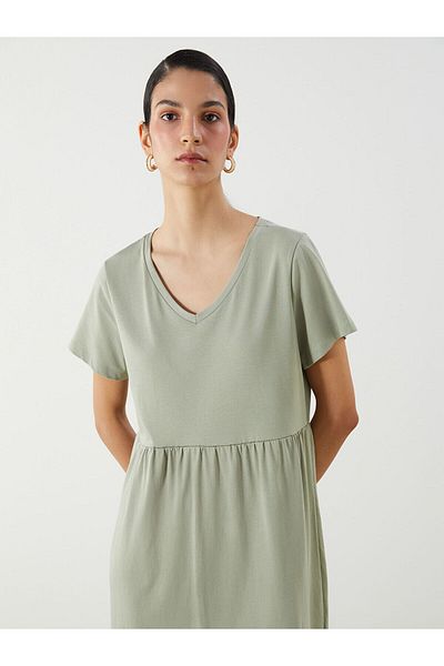 LC Waikiki V-Neck Women's Dress