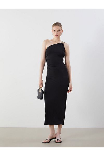 LC Waikiki One Shoulder Drawstring Dress
