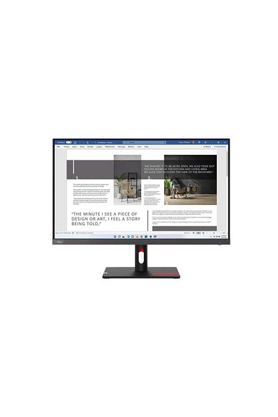 LENOVO ThinkVision S27i-30 27" FHD IPS Monitor, (63DFKAT4SD) 100Hz, 4ms , HDMI VGA, Black