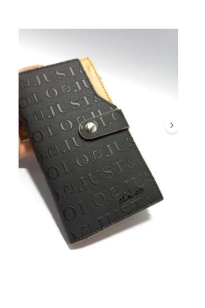 Just Polo محفظة نسائية بتصميم أفقي مع غطاء وسحاب مناسبة للاستخدام اليومي