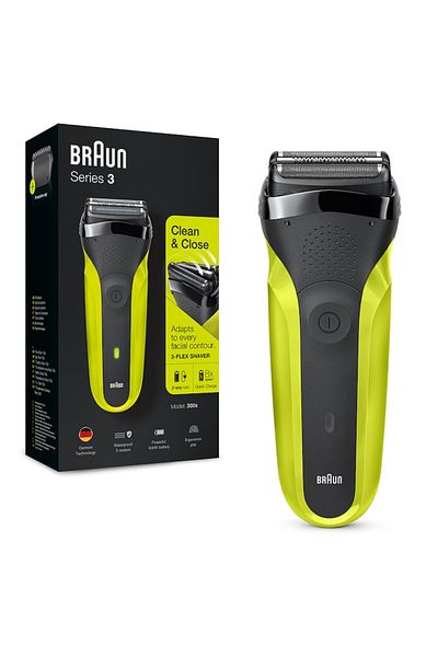 Braun Series 3 300s Electric Shaver, Wet&Dry, 3-Flex Blades, Ergonomic Handle, 30 min Autonomy, Blac
