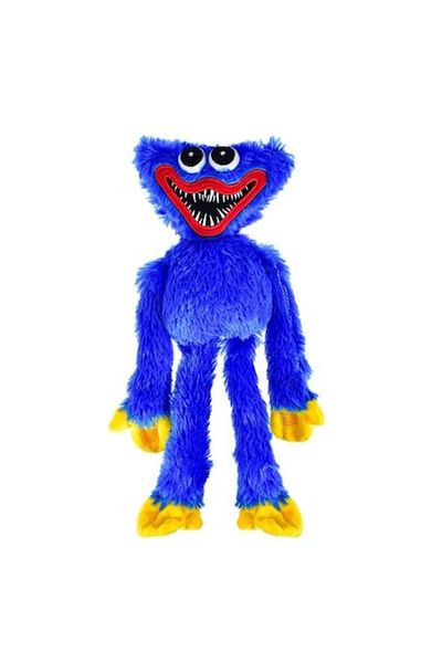 HAPPY JOKER Jucărie de pluș Huggy Wuggy, 40 cm, brațe flexibile, culoare albastru, HAPPY JOKER®