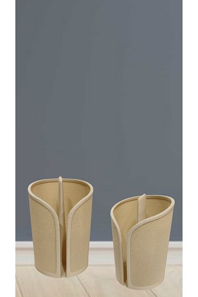 decory Daphne Wooden Textured Paper Towel Holder Roll Towel Holder Napkin Holder Table Top Towel Paper Holder (Bioplastic)