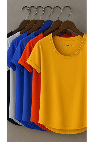 BYBÜLENT Ανδρικό μπλουζάκι μαύρο ειδικής παραγωγής με φαρδύ γιακά κάτω οβάλ κομμένο μπλουζάκι