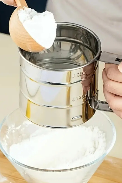 Sunumca Metal Lüx Paslanmaz Çelik Pratik Un Eleği Pasta Malzemeleri, Paslanmaz Çelik Un Ve Şeker Eleği Elek